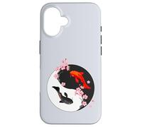 Yin Yang Koi Fish Japanese Cherry Blossom Sakura Art Zen Case for iPhone 16