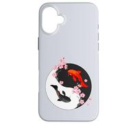 Yin Yang Koi Fish Japanese Cherry Blossom Sakura Art Zen Case for iPhone 16 Plus