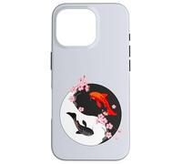 Yin Yang Koi Fish Japanese Cherry Blossom Sakura Art Zen Case for iPhone 16 Pro