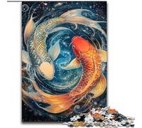 Yin Yang Koi Jigsaw Puzzles for Adults 1000 Piece, Family Activity Fun at Home Activities, Birthday Present,Travel Gifts (26x38cm)