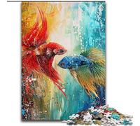 Yin-Yang Koi JigsawPuzzle 1000 Pieces for Teenagers, Suitable for Ages 14 And Up Improve Memory Gifts Ideas (26x38cm)