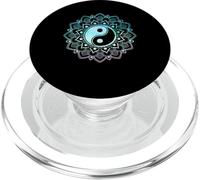 Yin Yang Lotus Mandala Spiritual Reiki Master PopSockets PopGrip for MagSafe