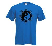Yin & Yang Mens T Shirt (Large, Royal Blue)