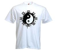 Yin & Yang Mens T Shirt (XL, White)