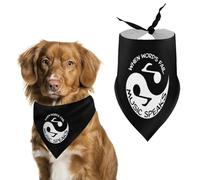 Yin Yang Music Notes Dog Bandana Pet Scarf for Small Medium Large Dogs Triangle Bibs Photo Prop Gift