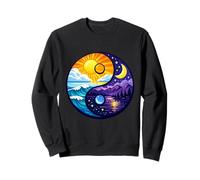 Yin Yang Nature Balance Sun Moon Ocean Mountain Sweatshirt