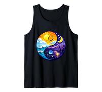 Yin Yang Nature Balance Sun Moon Ocean Mountain Tank Top