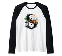 Yin Yang Nature Balance Symbol Zen Buddhism Meditation Raglan Baseball Tee
