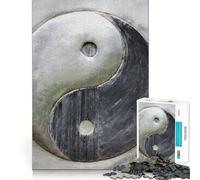 Yin Yang on Metal Wall Puzzles for Adults 1000 Pieces Mental Boost Play Neat Cut Perfect Alignment Bonding Activity for Loved Ones (50x75cm)