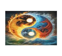 Yin Yang Pattern Jigsaw Puzzles for Adults 1000 Pieces - Kids Wooden Puzzle - Recycled Board Picture (75×50cm)
