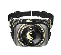 Yin Yang Pattern print Fanny Pack Purse with Adjustable Strap Square Double Layer Waist Bag Belt Unisex Everywhere
