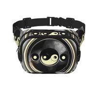 Yin Yang Pattern Print Waist Pack Square Waist Bag Workout Hiking Running Travel Gym Pretty Zipper Fashion