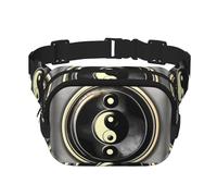 Yin Yang Pattern print Womens Fanny Pack Everyday Hip Pouch Waist Bag for Travel Outdoor Running Hunting for Adult, Black, One Size