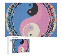 Yin Yang Pattern Wooden Puzzles for Adults 1000 PCS Unique Shape Puzzles Wall Art Home Decor for Puzzle Lovers, Family, Friend Creative Gift Toys