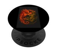 Yin Yang Phoenix Griffin Mythological Fantasy Creature PopSockets Adhesive PopGrip