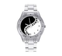 Yin Yang Piano Keys Men's Watches Stainless Steel Watch Strap Analog Quartz Watch Business Wristwatches