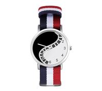 Yin Yang Piano Keys Sport Watch for Men Women Nylon Strap Wrist Watch Analog Quartz Watch