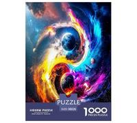 Yin Yang Planet 1000 Piece Universe Jigsaw Puzzle for Adults And Kids Challenging Games 1000 Pieces Fun, Challenging & Brainteasing Adults Challenge High Difficulty 38x26cm/1000pcs