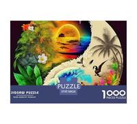 Yin-yang Puzzle Kid Age 12 Years Up Impossible And Difficult Challenge 1000 Pieces Challenging Games Educational Games There Are Letters on The Back 38x26cm/1000pcs