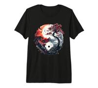 Yin Yang Sakura Tree Buddhism Taiji Tai Chi Zen Meditation Premium T-Shirt