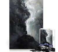 Yin Yang Samurai 1000 Piece Jigsaw Puzzle for Teenagers Clear Thinking Leisure Activity Firm Interlock (38x26cm)