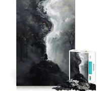 Yin Yang Samurai Jigsaw Puzzle 1000 Piece Cognitive Fun Play Precise Interlock Structure Bonding Activity for Loved Ones (50x75cm)