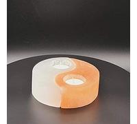 Yin Yang Selenite Tea light Holder, Calming Stone, Yin Yang Crystal, Cleansing, Meditation, Energy, Healing Crystal, Candle Holder, Home Decor
