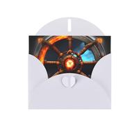 Yin Yang Shield Greeting Card with White Envelope Holidays Birthdays Weddings Anniversaries Write Unique Blessings