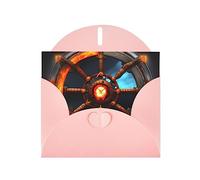 Yin Yang Shield Greeting Cards For All Occasions - Blank Greeting Cards With Envelopes, Holiday Cards 4x6 Inches (Horizontal) Pink