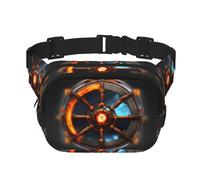 Yin Yang Shield Printed multifunctional waist bag, unisex trendy messenger bag, travel sports storage bag