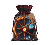 Yin Yang Shield Two Color Drawstring Gift Bag M Beautiful Convenient Suitable For Christmas Birthdays