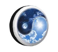 Yin Yang Sky 14 "-17" Printed Spare Tire Cover, Suitable for Cars, Trucks, Suvs, Camping Vehicles, Etc