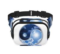 Yin Yang Sky Square Double-Layer Waist Bag Chest Bag Crossbody Bag Running Travel Hiking Waist Bag