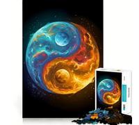 Yin Yang Space Jigsaw Puzzles 1000 Mind Skill Play Premium Laser Cut Quality Quiet Time Mind Exercise at Home (38x52cm)