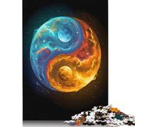 Yin Yang Space Puzzle Unique Home Decor 100% Recycled Cardboard Jigsaw Puzzle for Boy Or Girl 1000pcs (75x50cm)