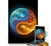 Yin Yang Space Teenagers 1000 Pieces Puzzle Memory Fun Game Clean Cut Sturdy Components Portable Travel Friendly Fun Game (50x75cm)