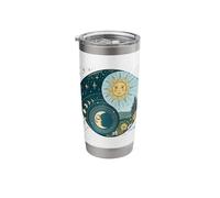 Yin Yang Sun and Moon Celestial Harmony Stainless Steel Insulated Tumbler