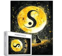 Yin Yang Symbol 1000 Piece Jigsaw Puzzles for Adults Double Fox Guardian Scene Art Jigsaw Puzzle Challenging Family Activity Games Colorful DIY Craft Puzzle for Home Decor Gifts 20×27 Inches