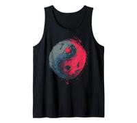 Yin Yang Symbol Brushstroke Zen Balance Art Tank Top