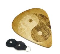 Yin Yang Symbol Guitar Plectrums, 6 Guitar Plectrums, Printed on both sides for Electric Guitar Bass Ukulele (0.46 mm 0.71 mm 0.96 mm)