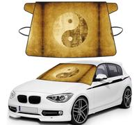 Yin Yang Symbol Print Car Windshield Snow Cover, Windshield Cover For Ice And Snow Automotive Accessories