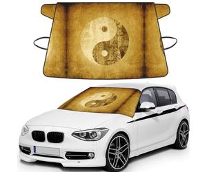 Yin Yang Symbol Print Car Windshield Snow Cover, Windshield Cover For Ice And Snow Automotive Accessories