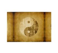 Yin Yang Symbol Printed Adult Fun Puzzle wooden puzzle in a plastic box with letters printed on the back home decor party toy