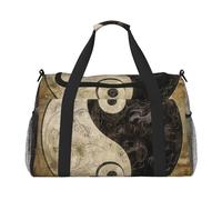 Yin_Yang_Symbol Printed Travel Duffle Bag for Men Women Weekender Travel Organizer Bag for Sport, Outdoors, Gym & Fishing