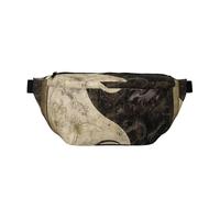 Yin_Yang_Symbol Printed Waist Bag Adjustable Bum Bag Lightweight Travel Waist Fanny Pack Belt for Walking Cycling Hiking Travel
