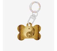 Yin Yang Symbol Printing Dog Tag Bone Shaped Double Sided Pattern Dog Id Tags Bone Shaped Pet Name Tags Dog Collar Tags