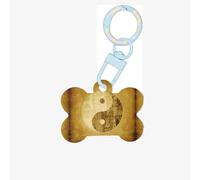 Yin Yang Symbol Printing Dog Tag Bone Shaped Double Sided Pattern Dog Id Tags Bone Shaped Pet Name Tags Dog Collar Tags