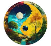 Yin Yang Tai Chi 1000 Piece Jigsaw Puzzle for Kids And Adults Serene Landscape Colourful Jigsaws Challenge Games Great Gift 1000pcs (67.5x67.5cm)