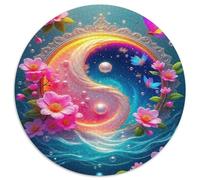 Yin Yang Tai Chi 1000 Piece Jigsaw Puzzle for Kids And Adults Traditional Chinese Philosophy Symbol Colourful Jigsaws Challenge Games Great Gift 1000pcs (67.5x67.5cm)