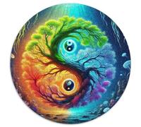Yin Yang Tai Chi 1000 Piece Jigsaw Puzzle for Women, Men Chinese Zen Meditation Challenging Puzzles Educational Games Great Gift 1000pcs (67.5x67.5cm)